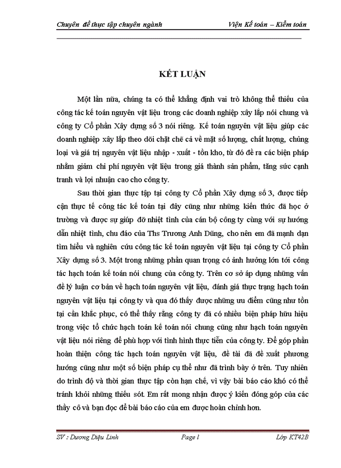 image for page Hoàn thiện kế toán nguyên vật liệu tại Công ty Cổ phần Xây dựng số 3