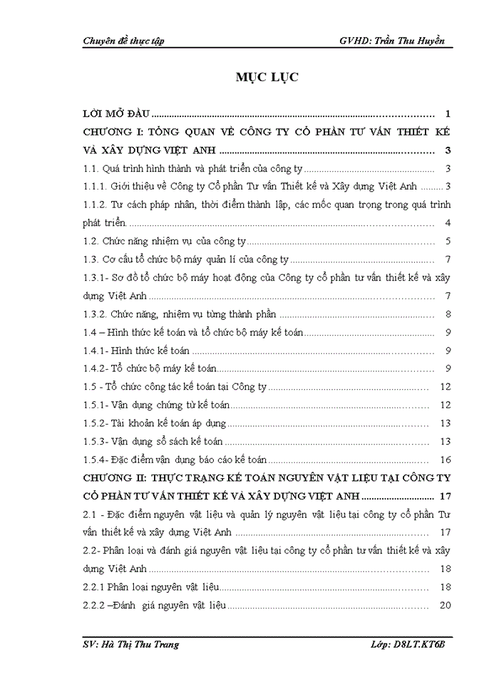 image for page Hoàn thiện công tác kế toán nguyên vật liệu tại công ty cổ phần Tư vấn Thiết kế và Xây dựng Việt Anh
