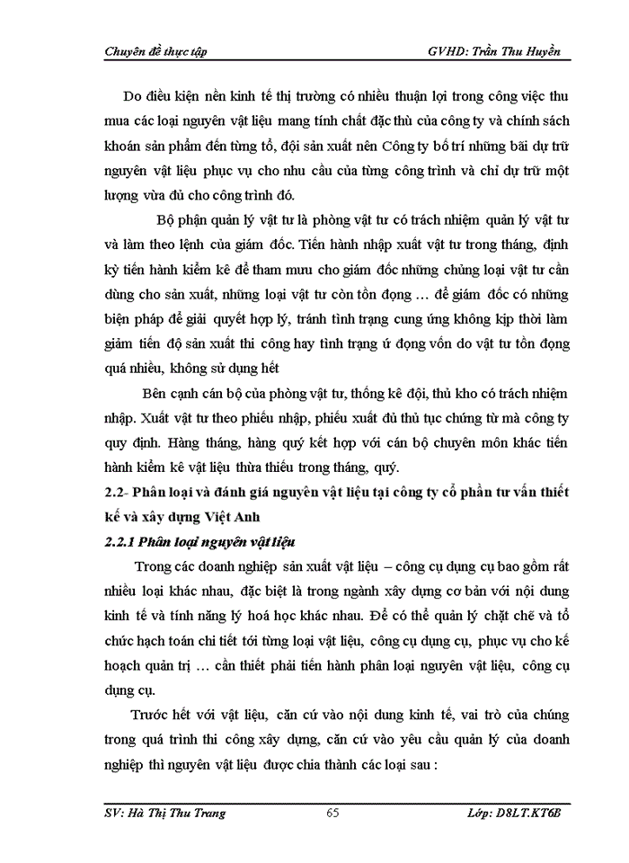 image for page Hoàn thiện công tác kế toán nguyên vật liệu tại công ty cổ phần Tư vấn Thiết kế và Xây dựng Việt Anh
