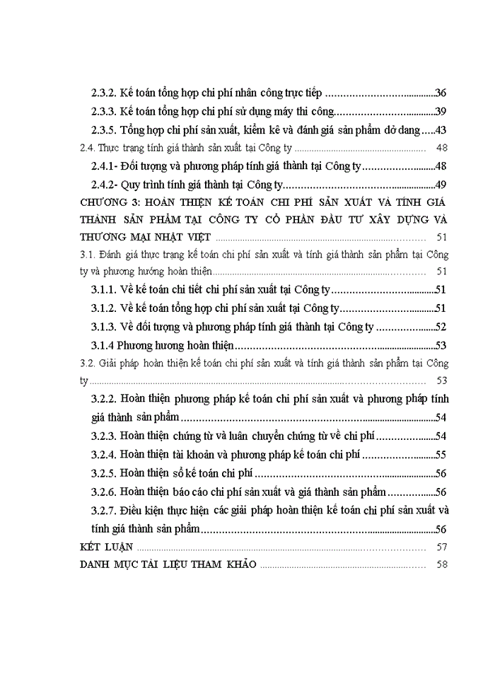 image for page Hoàn thiện kế toán chi phí sản xuất và tính giá thành sản phẩm tại Công ty Cổ phần Đầu tư Xây dựng và Thương mại Nhật Việt