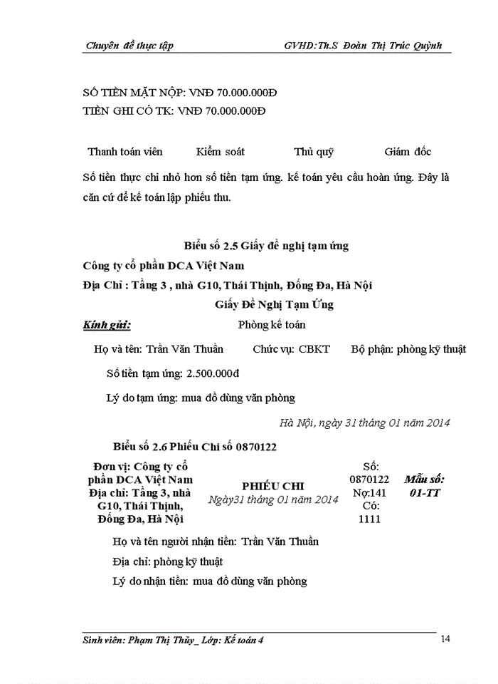 image for page Kế toán vốn bằng tiền tại Công ty cổ phần DCA Việt Nam