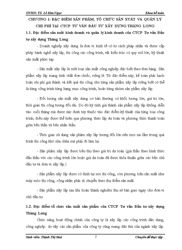 image for page Kế toán tập hợp chi phí và tính giá thành sản phẩm của CTCP Tư vấn Đầu tư xây dựng Thăng Long