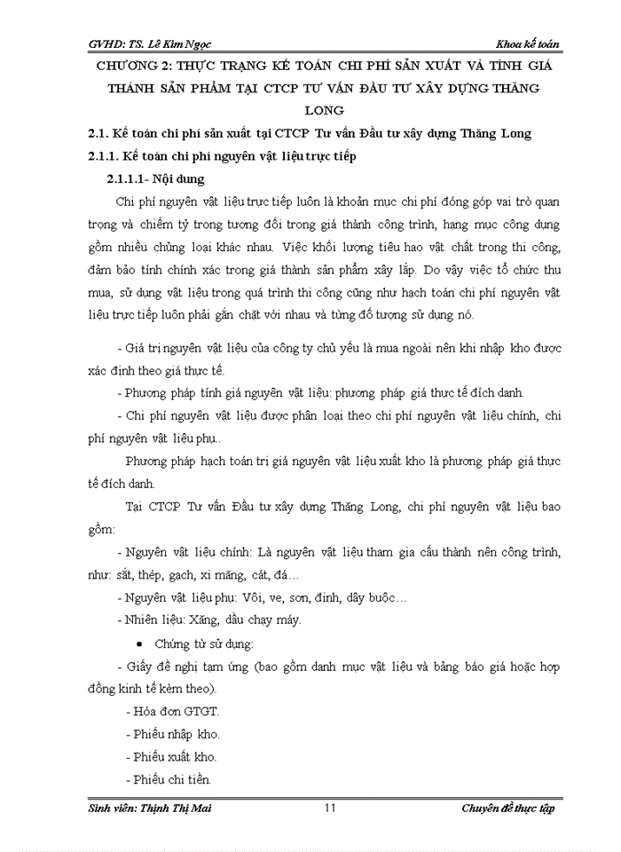 image for page Kế toán tập hợp chi phí và tính giá thành sản phẩm của CTCP Tư vấn Đầu tư xây dựng Thăng Long