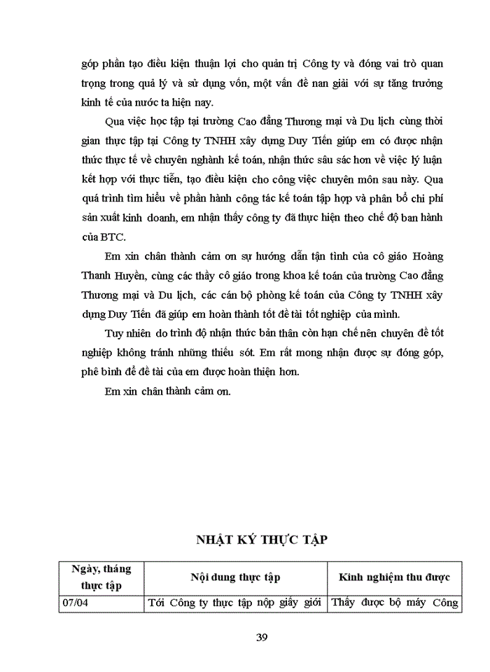 image for page Kế toán tập hợp và phân bổ chi phí sản xuất tại Công ty TNHH xây dựng Duy Tiến