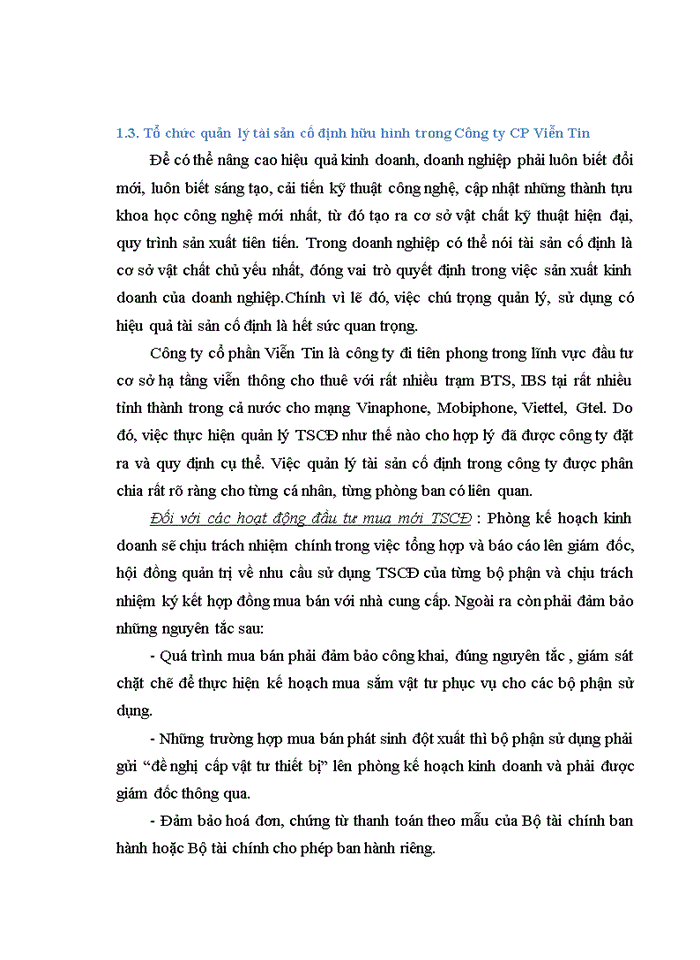 image for page Hoàn thiện kế toán tài sản cố định hữu hình tại công ty cổ phần Viễn Tin