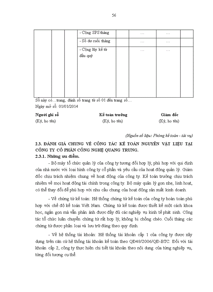 image for page Hoàn thiện công tác kế toán nguyên vật liệu tại Công ty cổ phần công nghệ Quang Trung