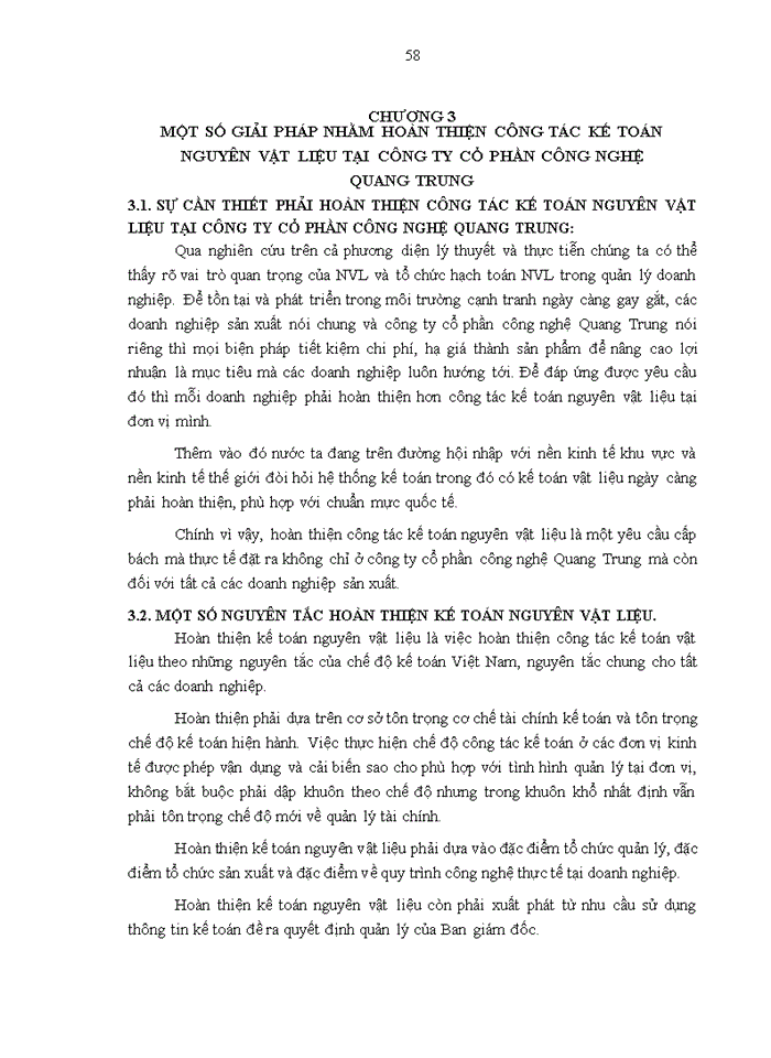 image for page Hoàn thiện công tác kế toán nguyên vật liệu tại Công ty cổ phần công nghệ Quang Trung