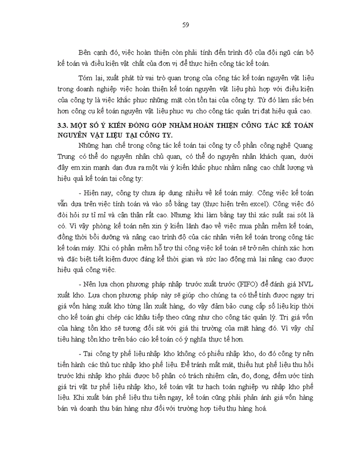 image for page Hoàn thiện công tác kế toán nguyên vật liệu tại Công ty cổ phần công nghệ Quang Trung