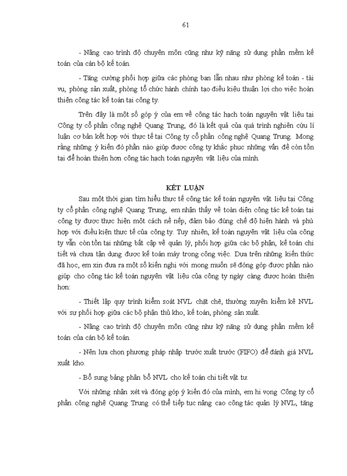 image for page Hoàn thiện công tác kế toán nguyên vật liệu tại Công ty cổ phần công nghệ Quang Trung