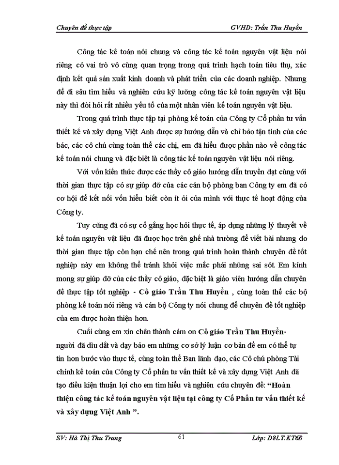 image for page Hoàn thiện công tác kế toán nguyên vật liệu tại công ty cổ phần Tư vấn Thiết kế và Xây dựng Việt Anh