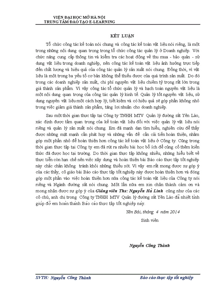 image for page Hoàn thiện kế toán nguyên vật liệu tại công ty TNHH một thành viên quản lý đường sắt yên lào