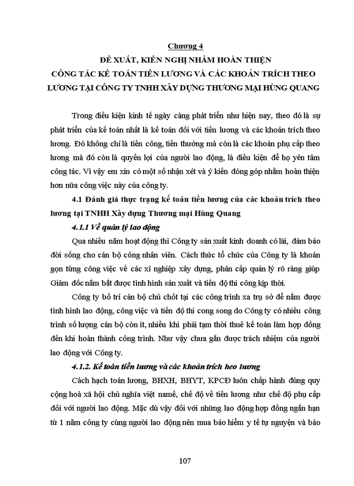 image for page Kế toán tiền lương và các khoản trích theo lương tại Công ty TNHH Xây dựng Thương mại Hùng Quang