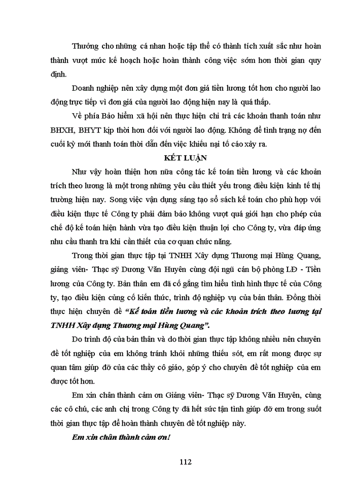 image for page Kế toán tiền lương và các khoản trích theo lương tại Công ty TNHH Xây dựng Thương mại Hùng Quang