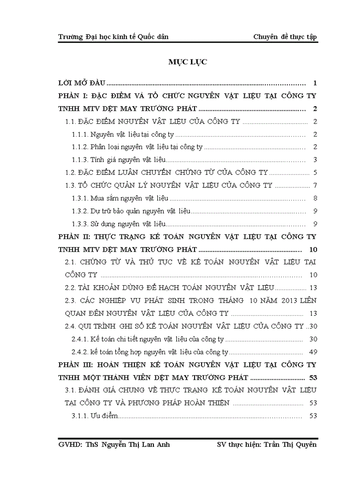 image for page Hoàn thiện kế toán nguyên vật liệu tại công ty TNHH một thành viên dệt may Trường Phát