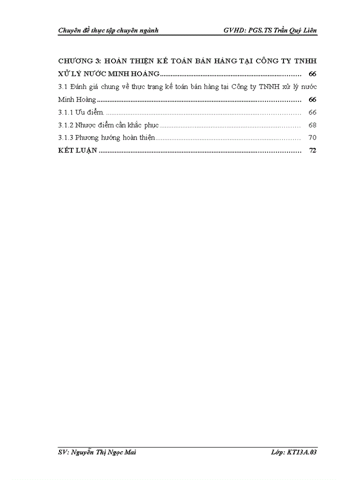 image for page Hoàn thiện kế toán bán hàng và xác định kết quả kinh doanh tại Công ty TNHH xử lý nước Minh Hoàng