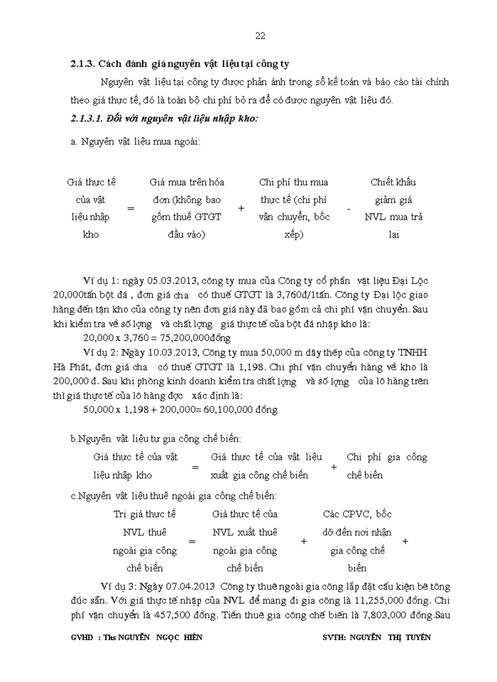 image for page Hoàn thiện kế toán nguyên vật liệu ở Công ty cổ phần Xây Dựng và Đầu Tư Hoàng Thành