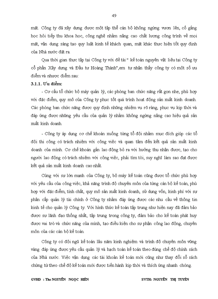 image for page Hoàn thiện kế toán nguyên vật liệu ở Công ty cổ phần Xây Dựng và Đầu Tư Hoàng Thành