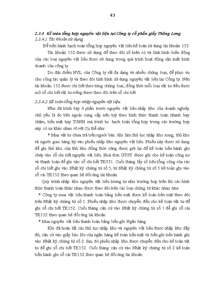 image for page Hoàn thiện công tác kế toán Nguyên vật liệu tại Công ty cổ phần giầy Thăng Long