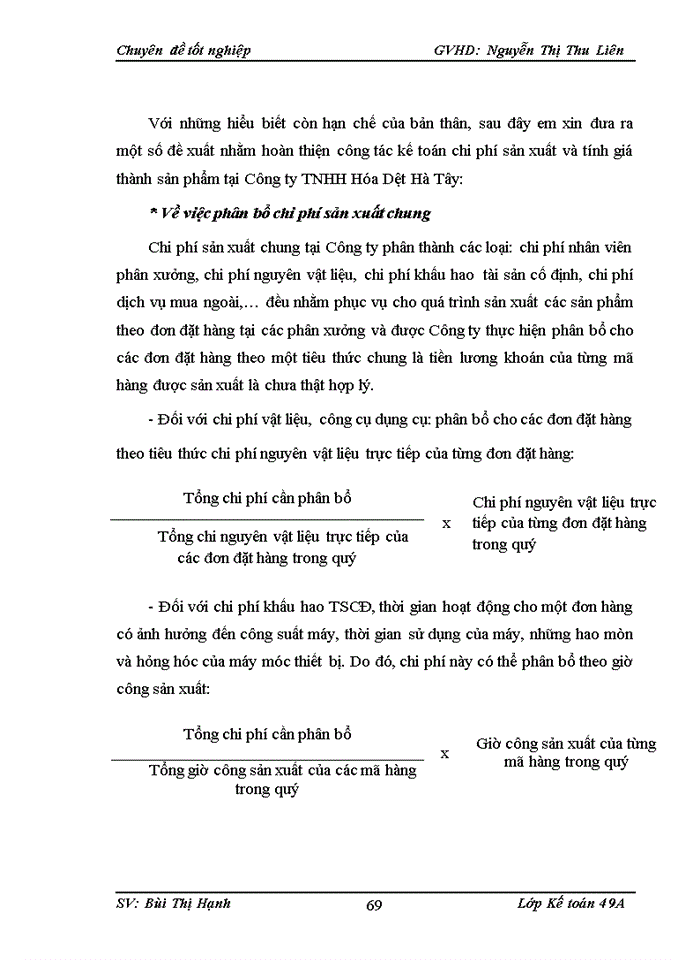 image for page Hoàn thiện kế toán chi phí sản xuất và tính giá thành sản phẩm tại Công ty TNHH Hóa Dệt Hà Tây