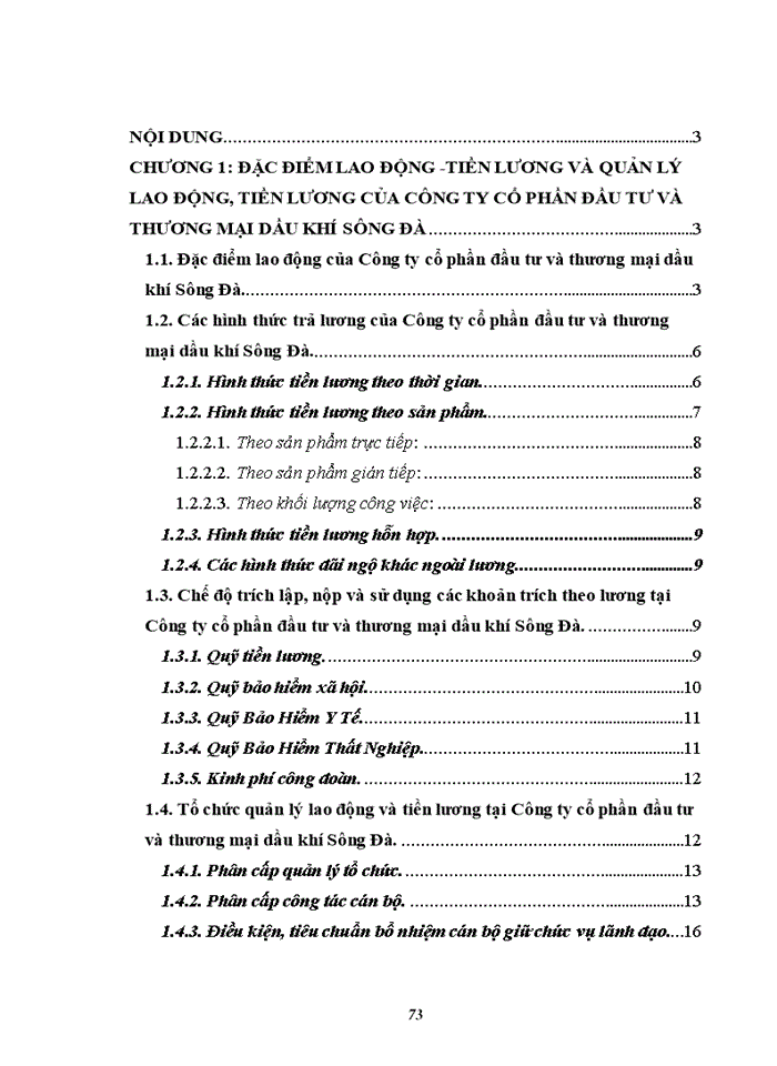 image for page Hoàn thiện kế toán tiền lương và các khoản trích theo lương tại Công ty cổ phần đầu tư và thương mại dầu khí Sông Đà