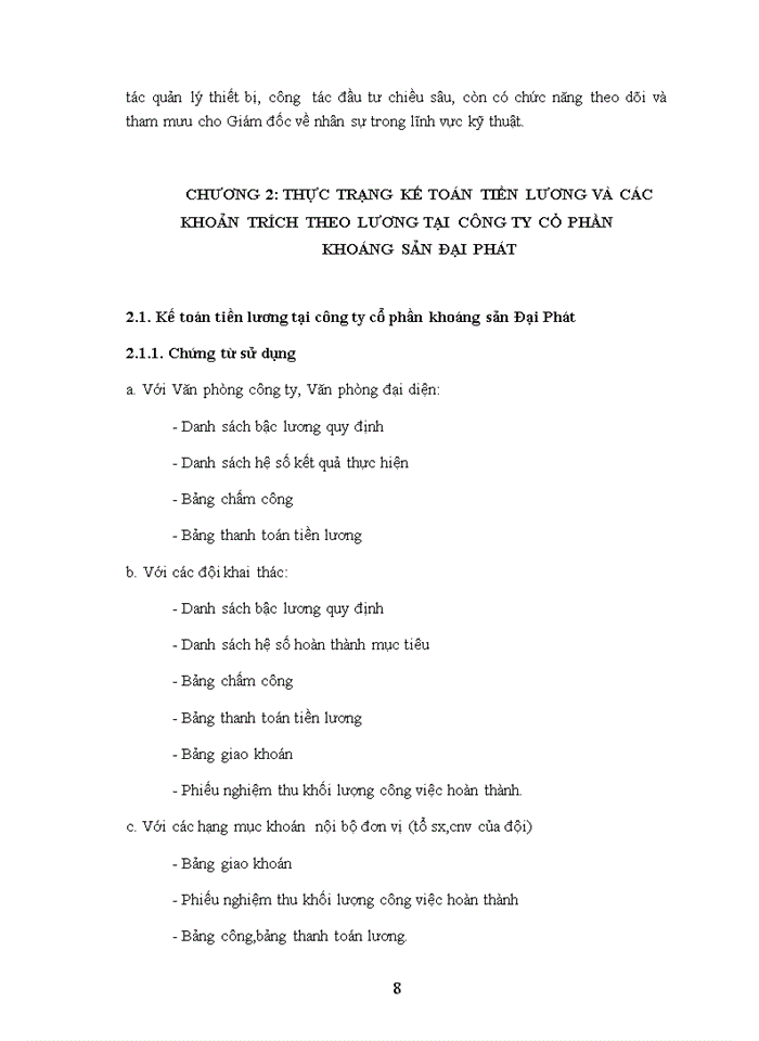 image for page Hoàn thiện kế toán tiền lương và các khoản trích theo lương tại công ty cổ phần Khoáng Sản Đại Phát