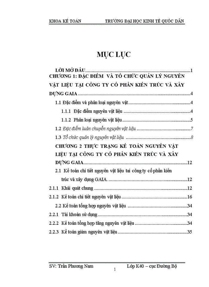 image for page Hoàn thiện kế toán nguyên vật liệu tại Công ty cổ phần kiến trúc và xây dựng GAIA