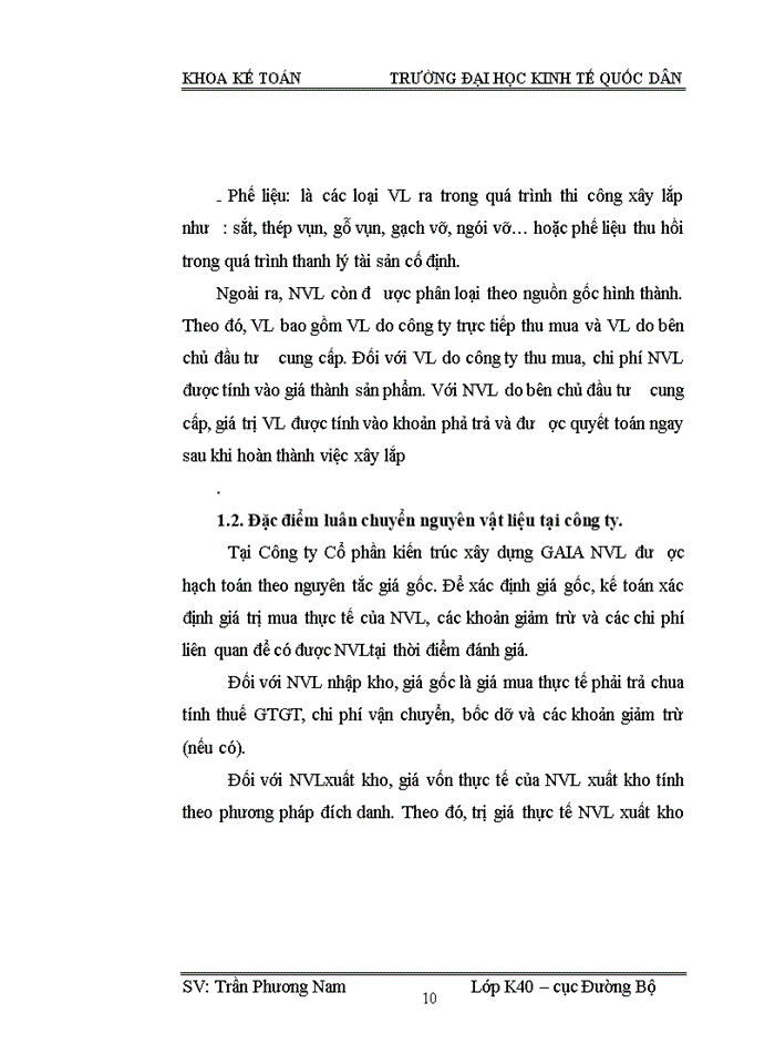 image for page Hoàn thiện kế toán nguyên vật liệu tại Công ty cổ phần kiến trúc và xây dựng GAIA