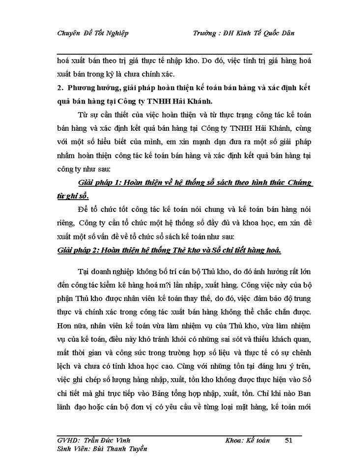 image for page Hoàn thiện hạch toán bán hàng và xác định kết quả kinh doanh tại Công ty TNHH Hải Khánh