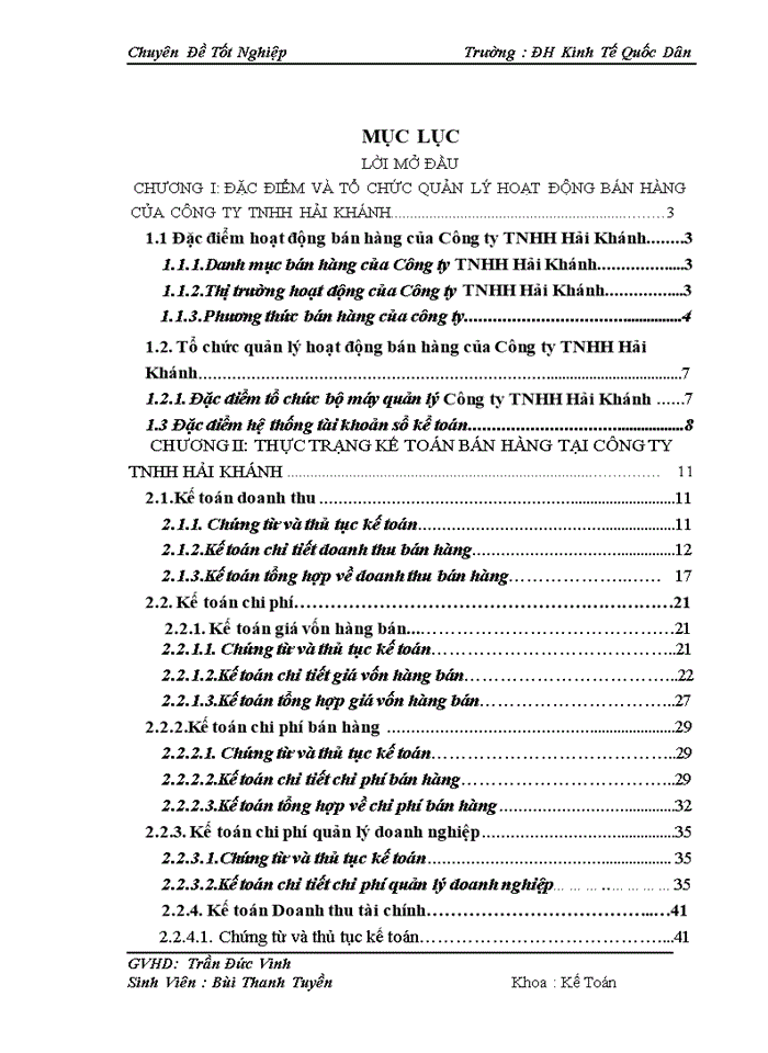 image for page Hoàn thiện hạch toán bán hàng và xác định kết quả kinh doanh tại Công ty TNHH Hải Khánh