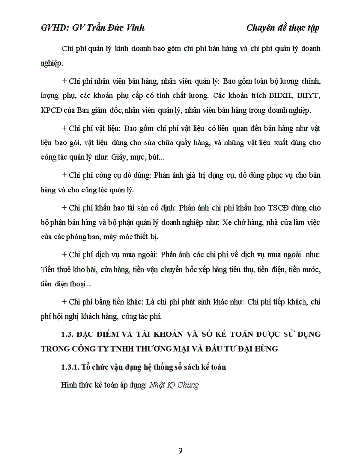 image for page Hoàn thiện kế toán doanh thu, chi phí và xác định kết quả kinh doanh  tại Công ty TNHH Thương mại và Đầu tư Đại Hùng