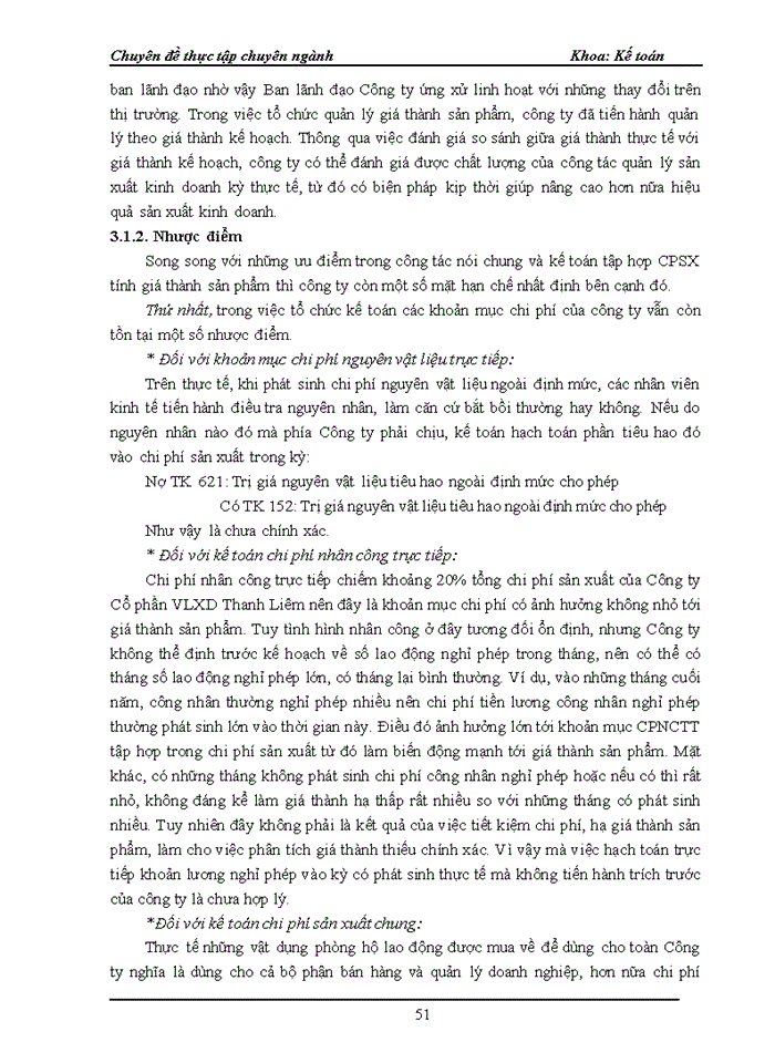 image for page Hoàn thiện kế toán chi phí sản xuất và tính giá thành sản phẩm tại Công ty cổ phần VLXD Thanh Liêm