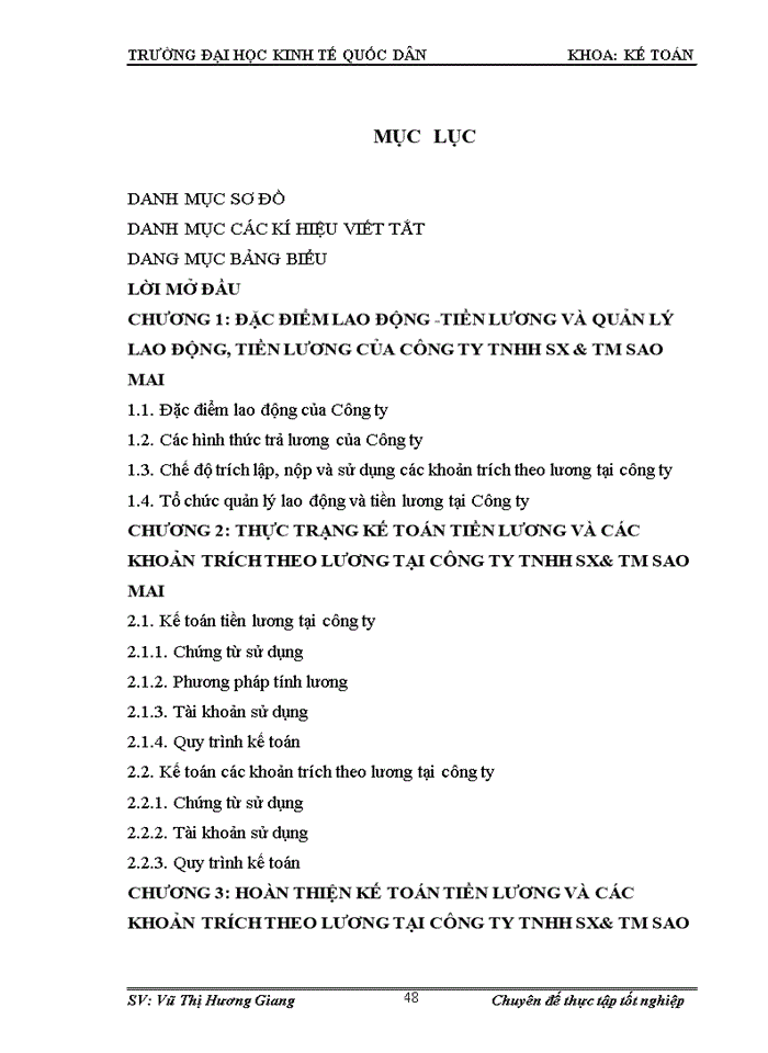 image for page Hoàn thiện kế toán tiền lương và các khoản trích theo lương tại Công ty TNHH SX & TM Sao Mai