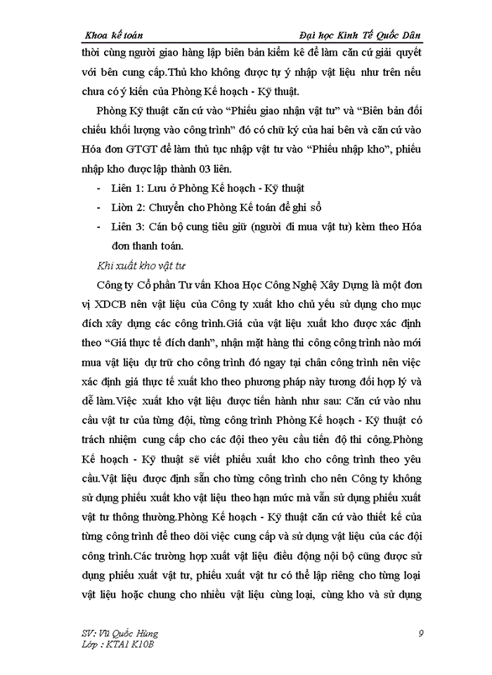 image for page Tổ chức kế toán nguyên vật liệu tại Công ty cổ phần tư vấn khoa học công nghệ xây dựng