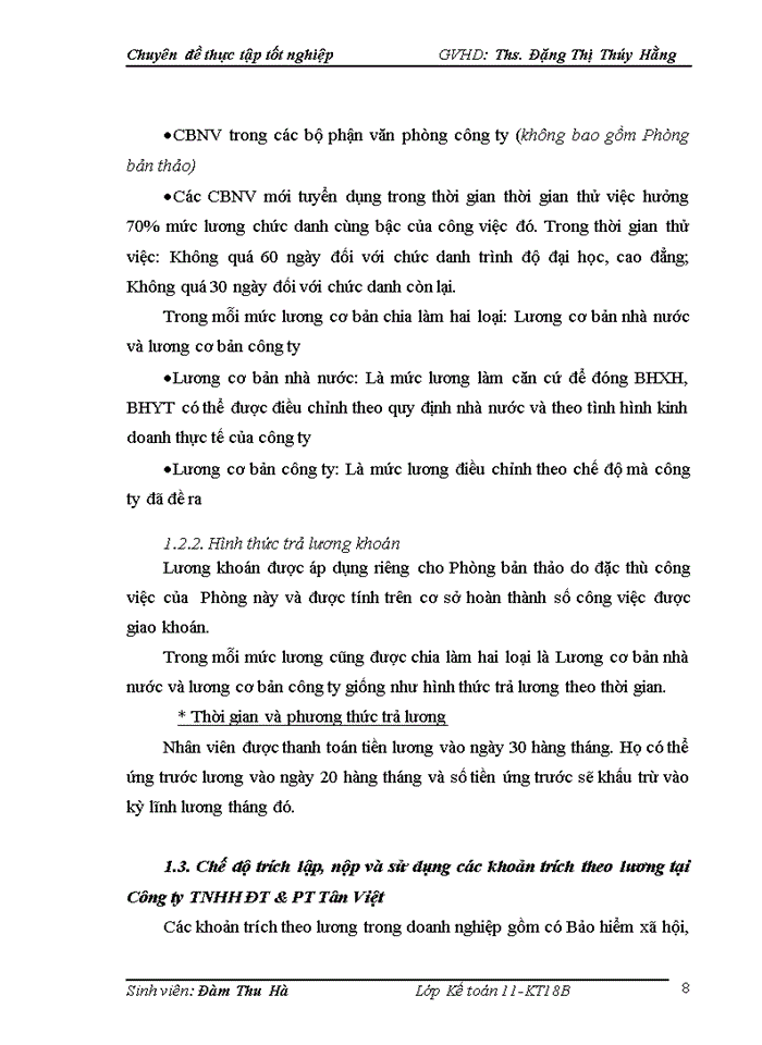 image for page Hoàn thiện kế toán tiền lương và các khoản trích theo lương tại công ty tnhh đt & pt tân việt