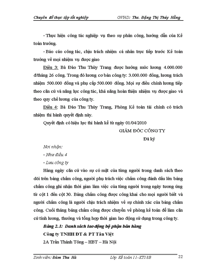 image for page Hoàn thiện kế toán tiền lương và các khoản trích theo lương tại công ty tnhh đt & pt tân việt