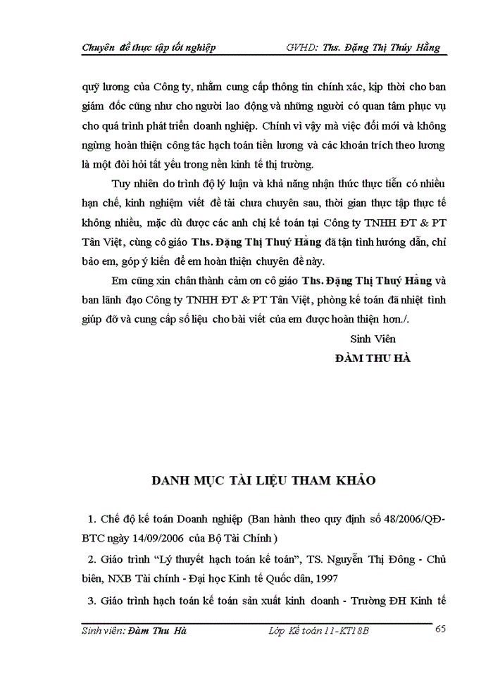 image for page Hoàn thiện kế toán tiền lương và các khoản trích theo lương tại công ty tnhh đt & pt tân việt