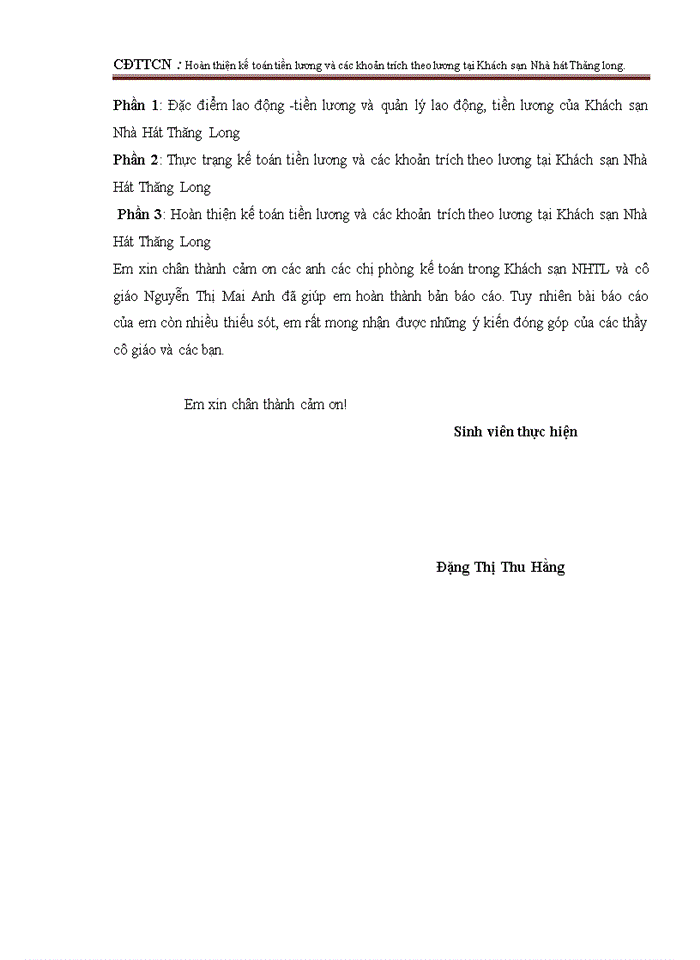 image for page Hoàn thiện kế toán tiền lương và các khoản trích theo lương tại Khách sạn  Nhà hát Thăng long.