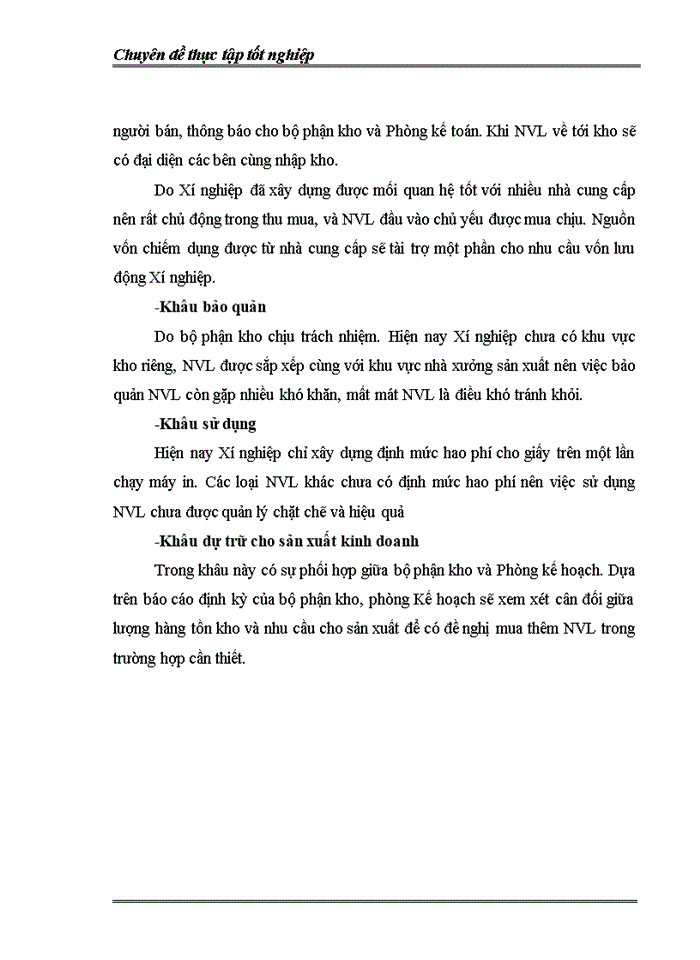 image for page Hoàn thiện kế toán nguyên vật liệu tại Xí nghiệp In và Bao bì VPC