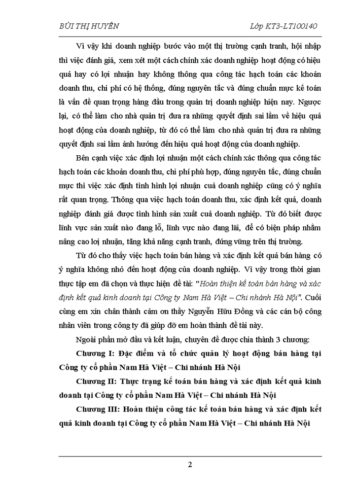 image for page Hoàn thiện kế toán bán hàng và xác định kết quả kinh doanh tại Công ty Nam Hà Việt – Chi nhánh Hà Nội