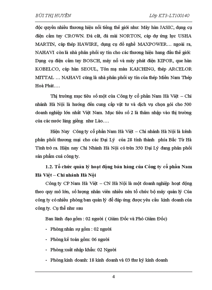 image for page Hoàn thiện kế toán bán hàng và xác định kết quả kinh doanh tại Công ty Nam Hà Việt – Chi nhánh Hà Nội