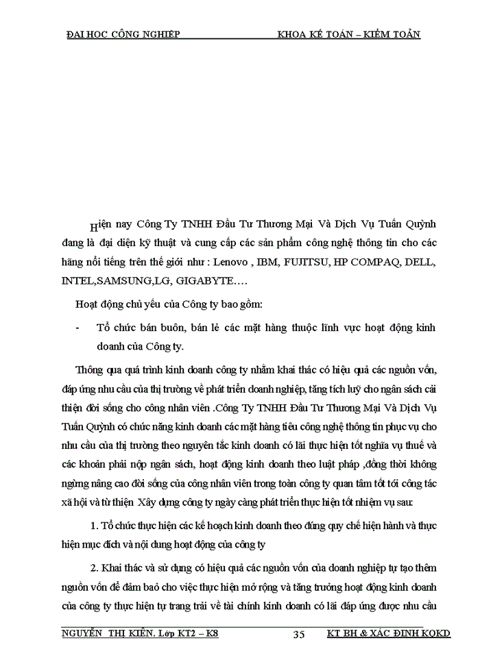 image for page Kế toán bán hàng và xác định kết quả bán hàng tại Công Ty TNHH Đầu Tư Thương Mại Và Dịch Vụ Tuấn Quỳnh