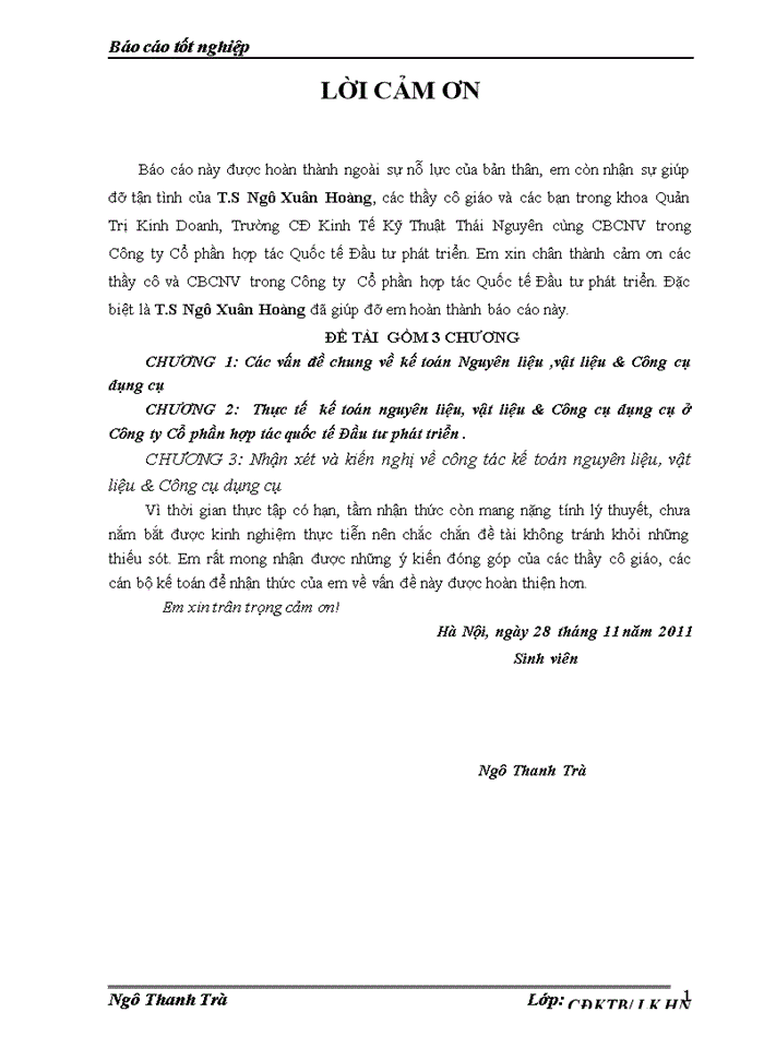 image for page Thực tế  kế toán nguyên liệu, vật liệu & Công cụ dụng cụ ở Công ty Cổ phần hợp tác quốc tế Đầu tư phát triển