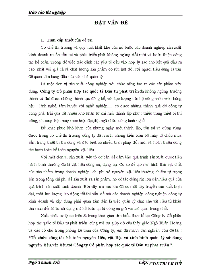 image for page Thực tế  kế toán nguyên liệu, vật liệu & Công cụ dụng cụ ở Công ty Cổ phần hợp tác quốc tế Đầu tư phát triển
