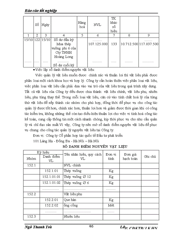 image for page Thực tế  kế toán nguyên liệu, vật liệu & Công cụ dụng cụ ở Công ty Cổ phần hợp tác quốc tế Đầu tư phát triển