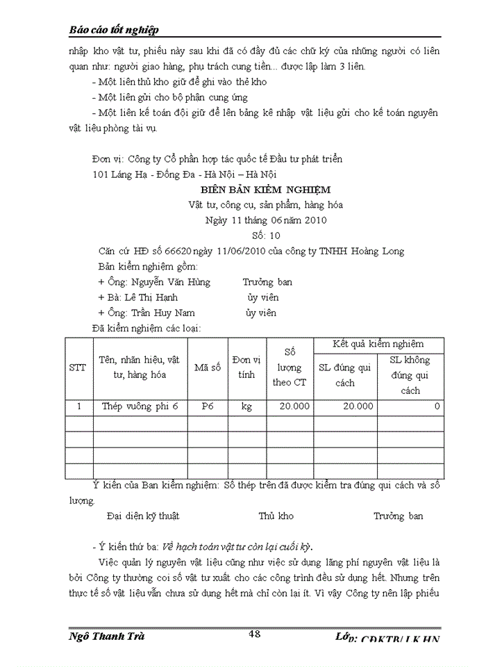 image for page Thực tế  kế toán nguyên liệu, vật liệu & Công cụ dụng cụ ở Công ty Cổ phần hợp tác quốc tế Đầu tư phát triển