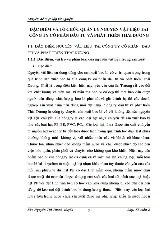 image for page Hoàn thiện kế toán nguyên vật liệu tại công ty cổ phần đầu tư và phát triển Thái Dương