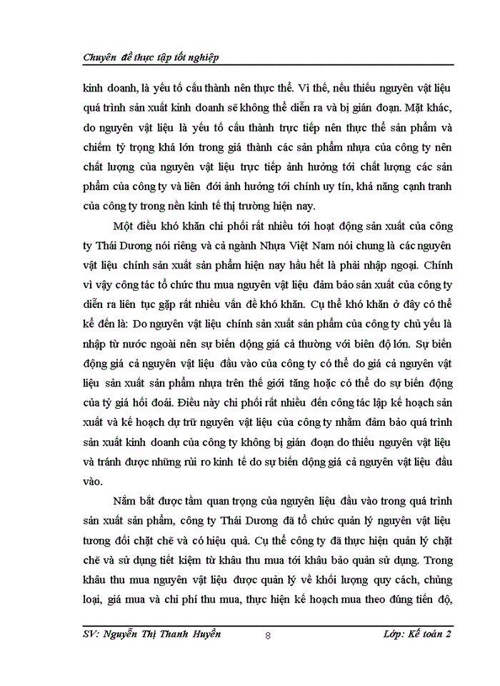 image for page Hoàn thiện kế toán nguyên vật liệu tại công ty cổ phần đầu tư và phát triển Thái Dương