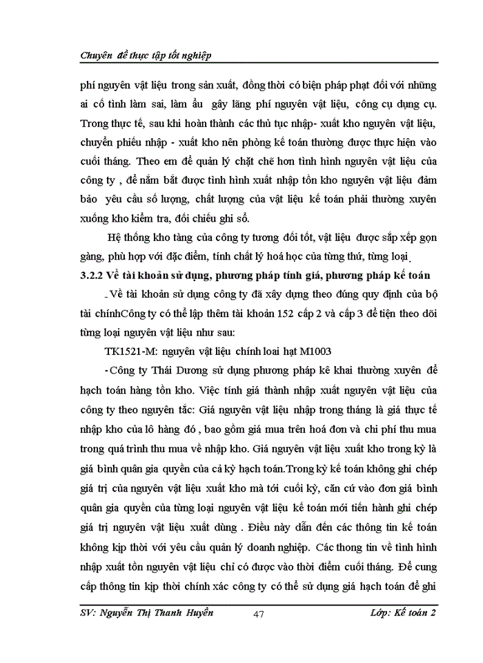 image for page Hoàn thiện kế toán nguyên vật liệu tại công ty cổ phần đầu tư và phát triển Thái Dương