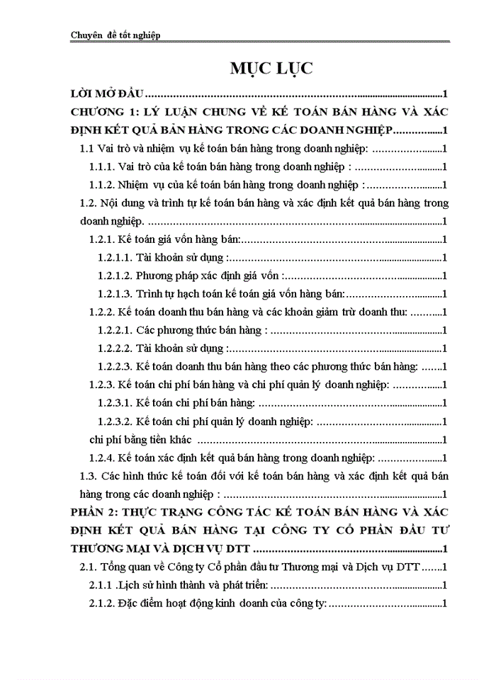 image for page Hoàn thiện kế toán bán hàng và xác định kết quả bán hàng tại Công ty Cổ phần đầu tư Thương mại và Dịch vụ DTT