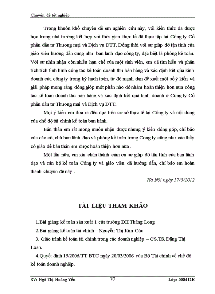 image for page Hoàn thiện kế toán bán hàng và xác định kết quả bán hàng tại Công ty Cổ phần đầu tư Thương mại và Dịch vụ DTT